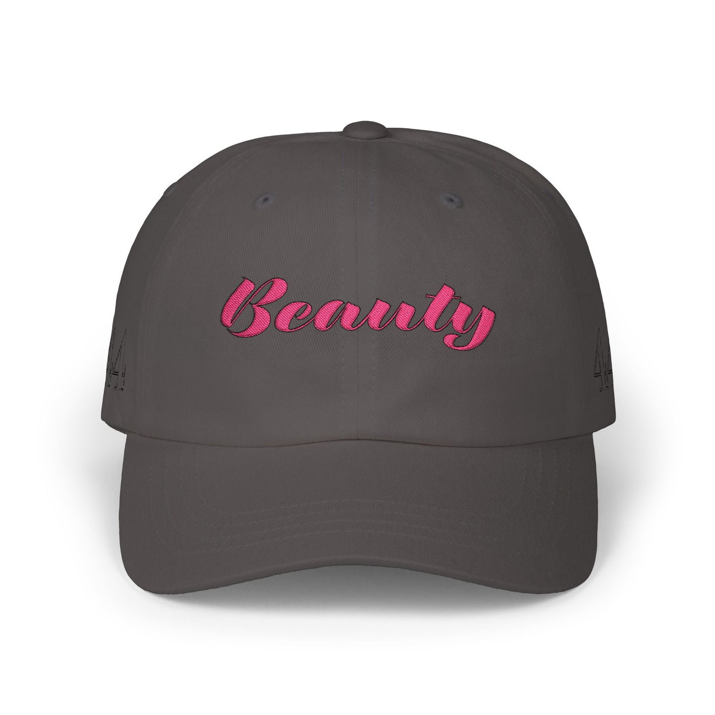 Beauty Affirmation & Angel Number 444 Classic Dad Cap — Vintage Brass Strap, Soft Cotton