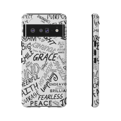 Inspirational Words Phone Case — Black & White Handlettered Positive Quotes