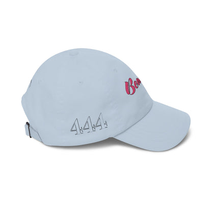 Beauty Affirmation & Angel Number 444 Classic Dad Cap — Vintage Brass Strap, Soft Cotton