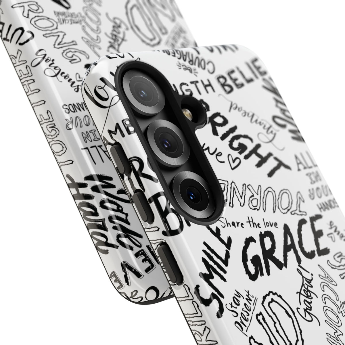Inspirational Words Phone Case — Black & White Handlettered Positive Quotes