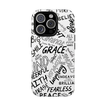 Inspirational Words Phone Case — Black & White Handlettered Positive Quotes