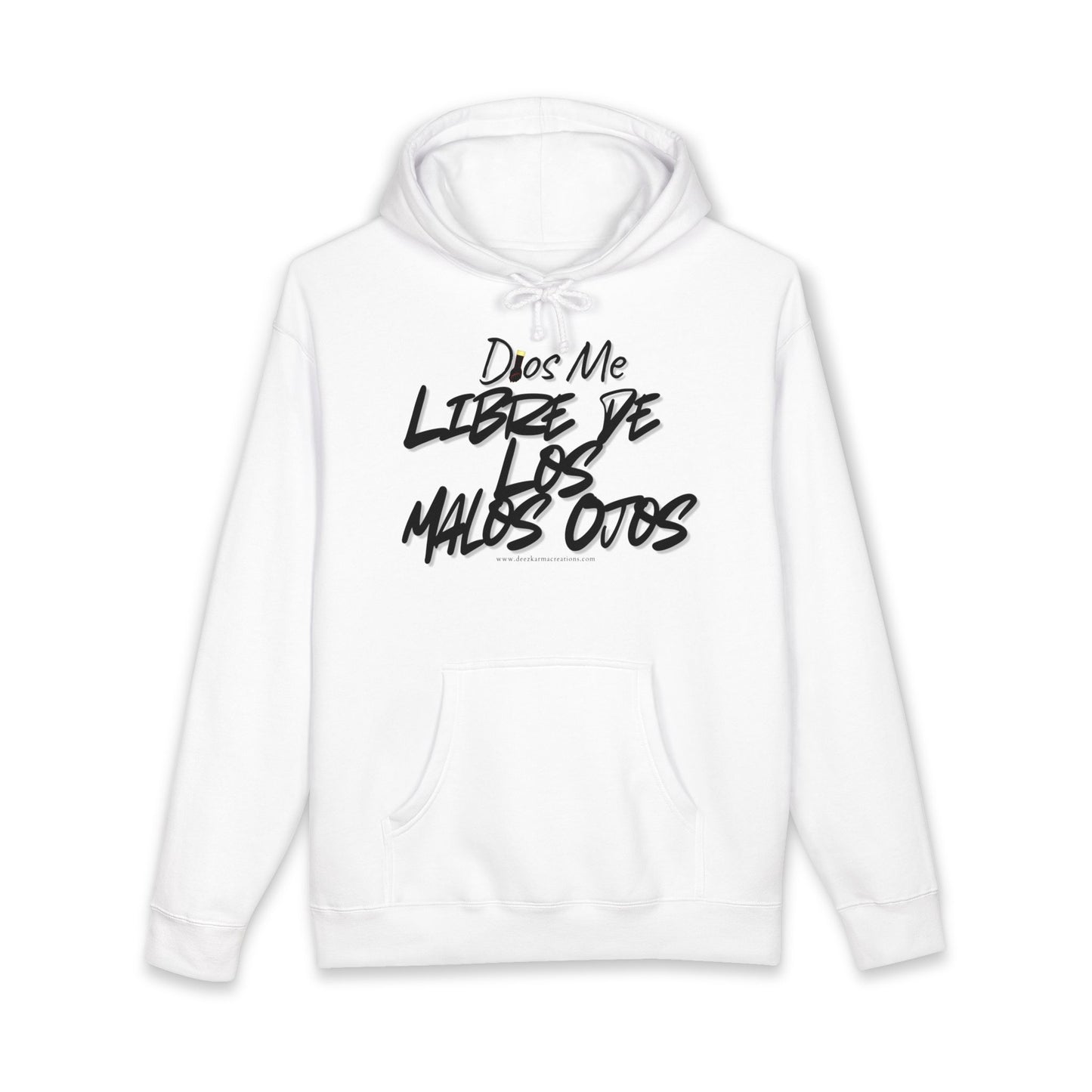 Evil Eye Hoodie — "Dios Me Libre de Los Malos Ojos" Graphic Pullover