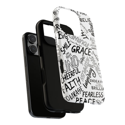 Inspirational Words Phone Case — Black & White Handlettered Positive Quotes