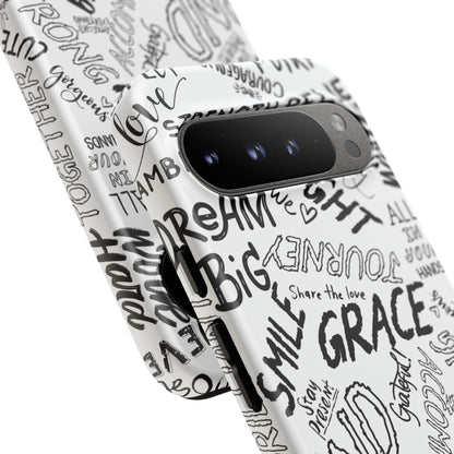 Inspirational Words Phone Case — Black & White Handlettered Positive Quotes