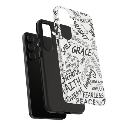 Inspirational Words Phone Case — Black & White Handlettered Positive Quotes