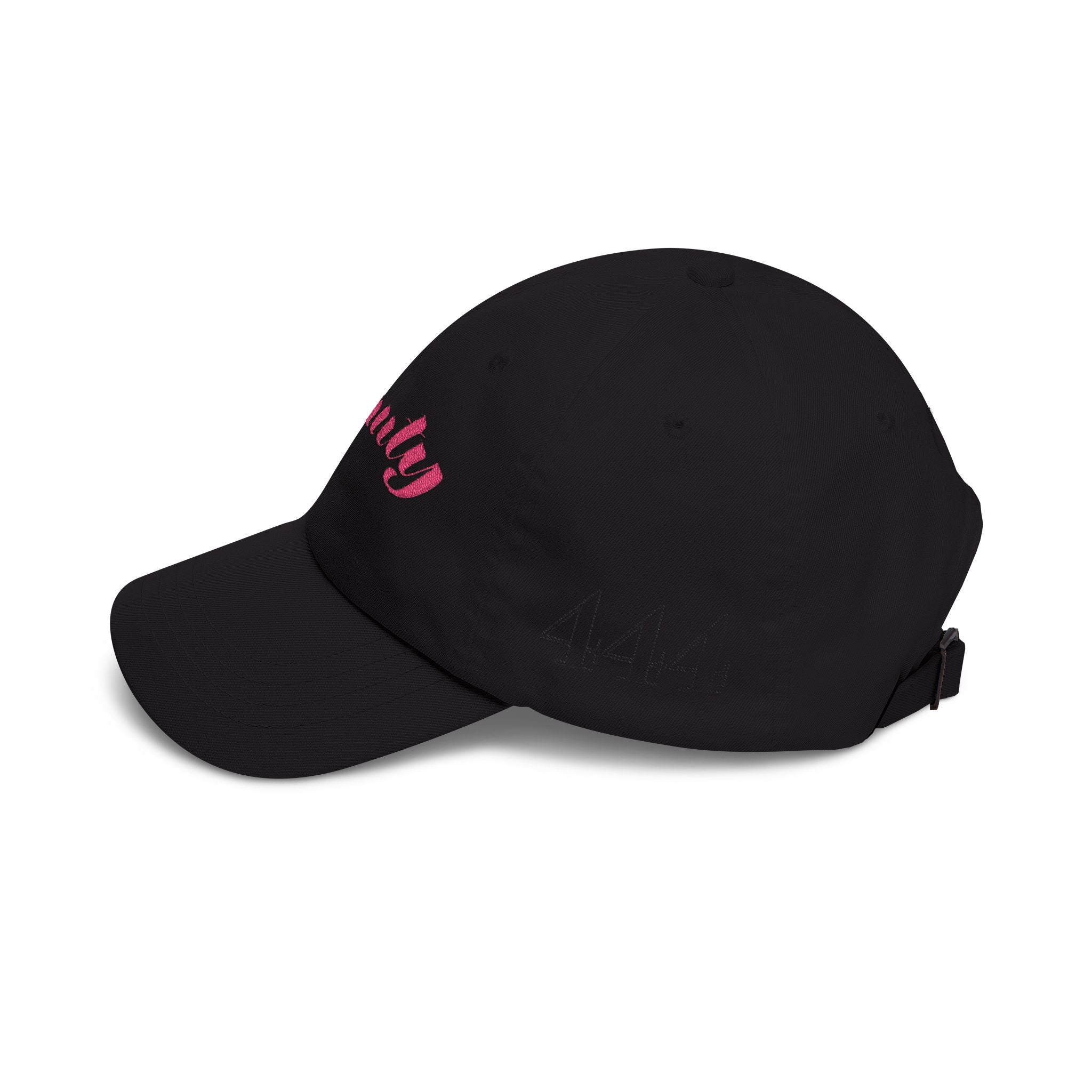 Beauty Affirmation & Angel Number 444 Classic Dad Cap — Vintage Brass Strap, Soft Cotton