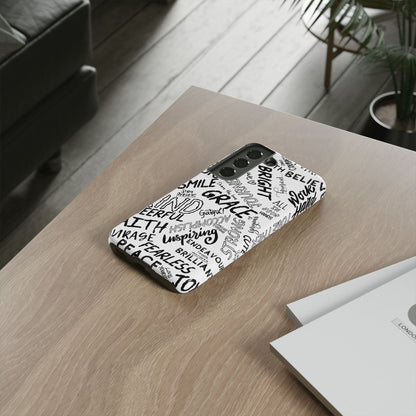 Inspirational Words Phone Case — Black & White Handlettered Positive Quotes