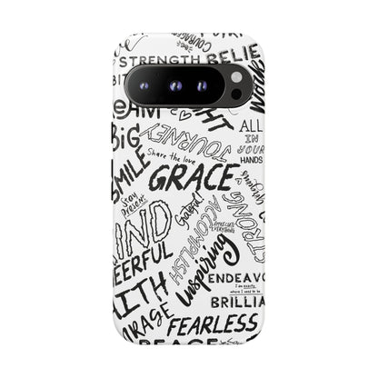 Inspirational Words Phone Case — Black & White Handlettered Positive Quotes