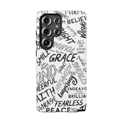Inspirational Words Phone Case — Black & White Handlettered Positive Quotes