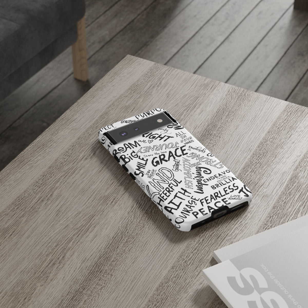 Inspirational Words Phone Case — Black & White Handlettered Positive Quotes