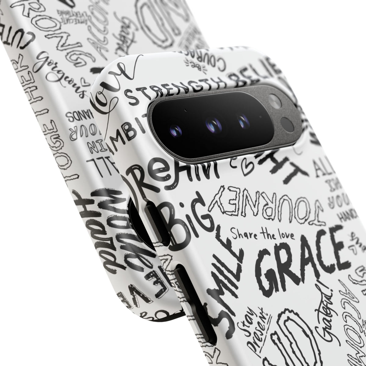 Inspirational Words Phone Case — Black & White Handlettered Positive Quotes