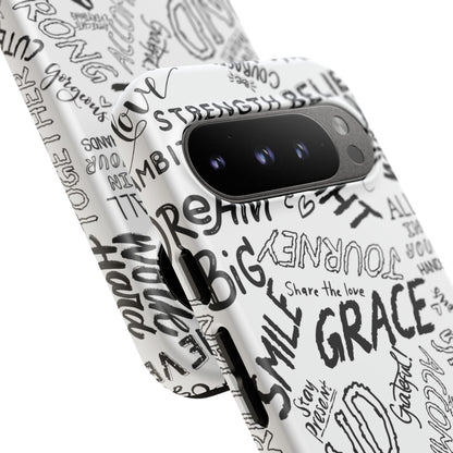 Inspirational Words Phone Case — Black & White Handlettered Positive Quotes