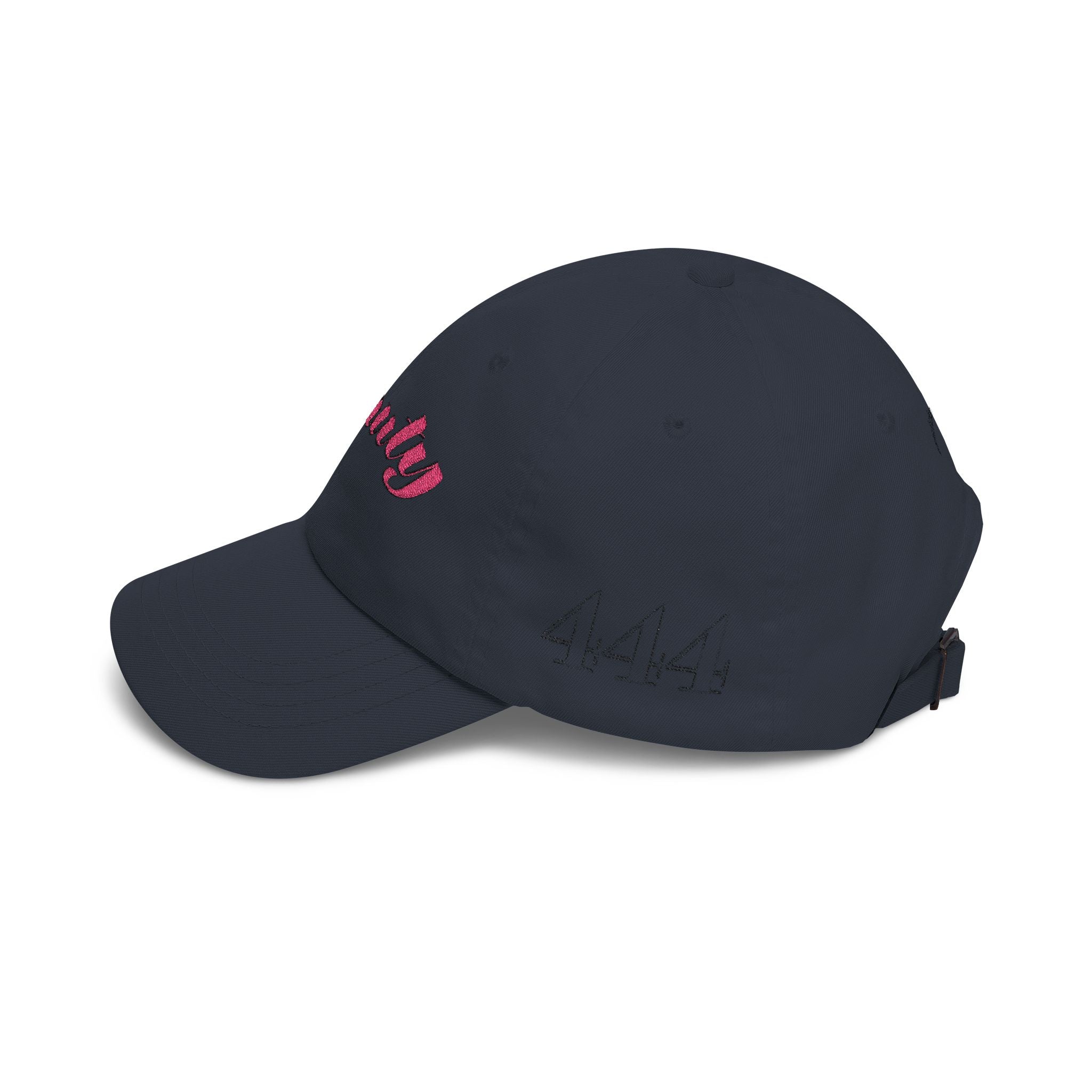 Beauty Affirmation & Angel Number 444 Classic Dad Cap — Vintage Brass Strap, Soft Cotton