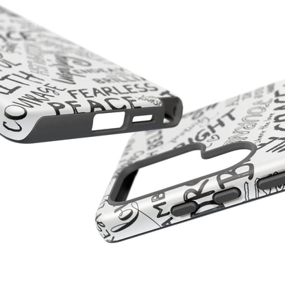 Inspirational Words Phone Case — Black & White Handlettered Positive Quotes