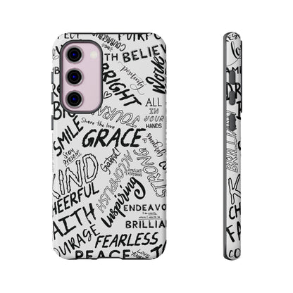 Inspirational Words Phone Case — Black & White Handlettered Positive Quotes