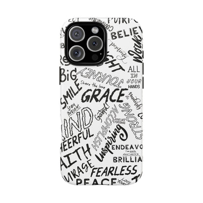 Inspirational Words Phone Case — Black & White Handlettered Positive Quotes