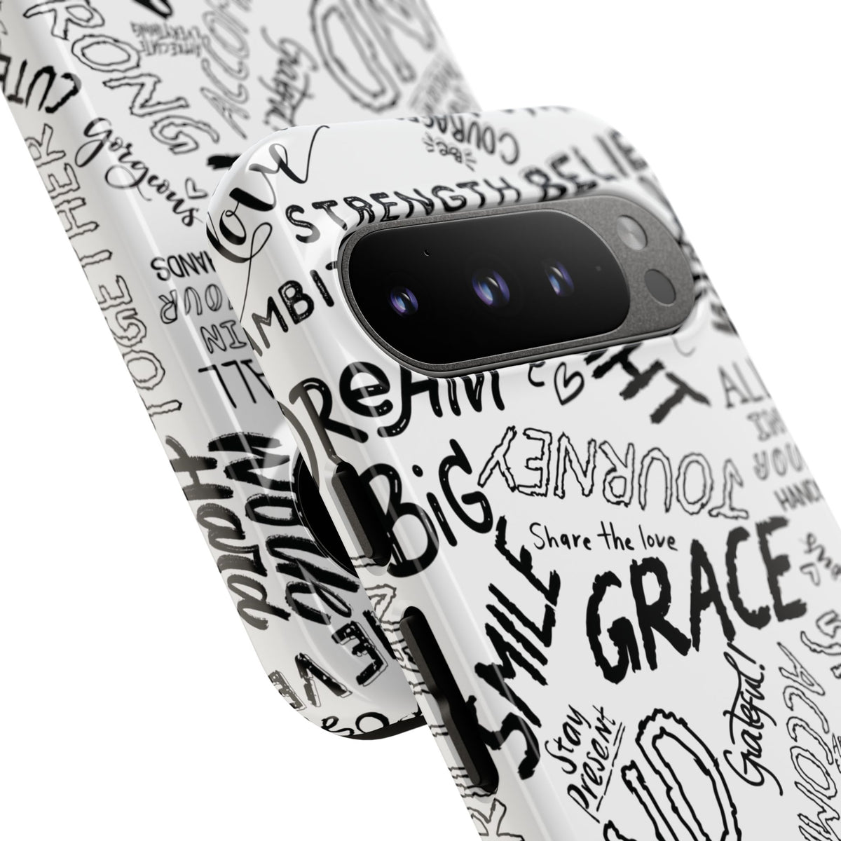 Inspirational Words Phone Case — Black & White Handlettered Positive Quotes