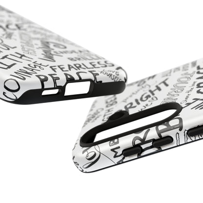 Inspirational Words Phone Case — Black & White Handlettered Positive Quotes