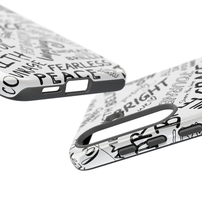 Inspirational Words Phone Case — Black & White Handlettered Positive Quotes