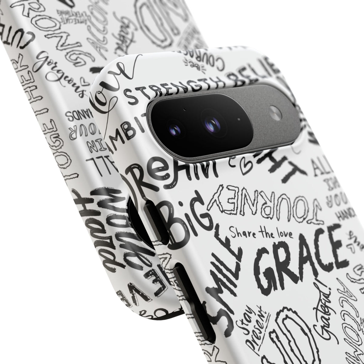 Inspirational Words Phone Case — Black & White Handlettered Positive Quotes