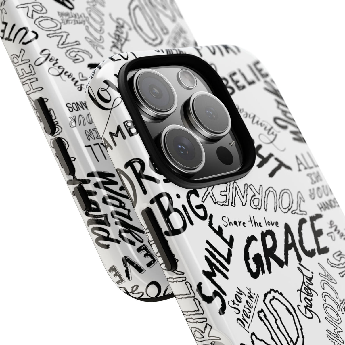 Inspirational Words Phone Case — Black & White Handlettered Positive Quotes