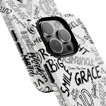 Inspirational Words Phone Case — Black & White Handlettered Positive Quotes