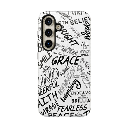 Inspirational Words Phone Case — Black & White Handlettered Positive Quotes