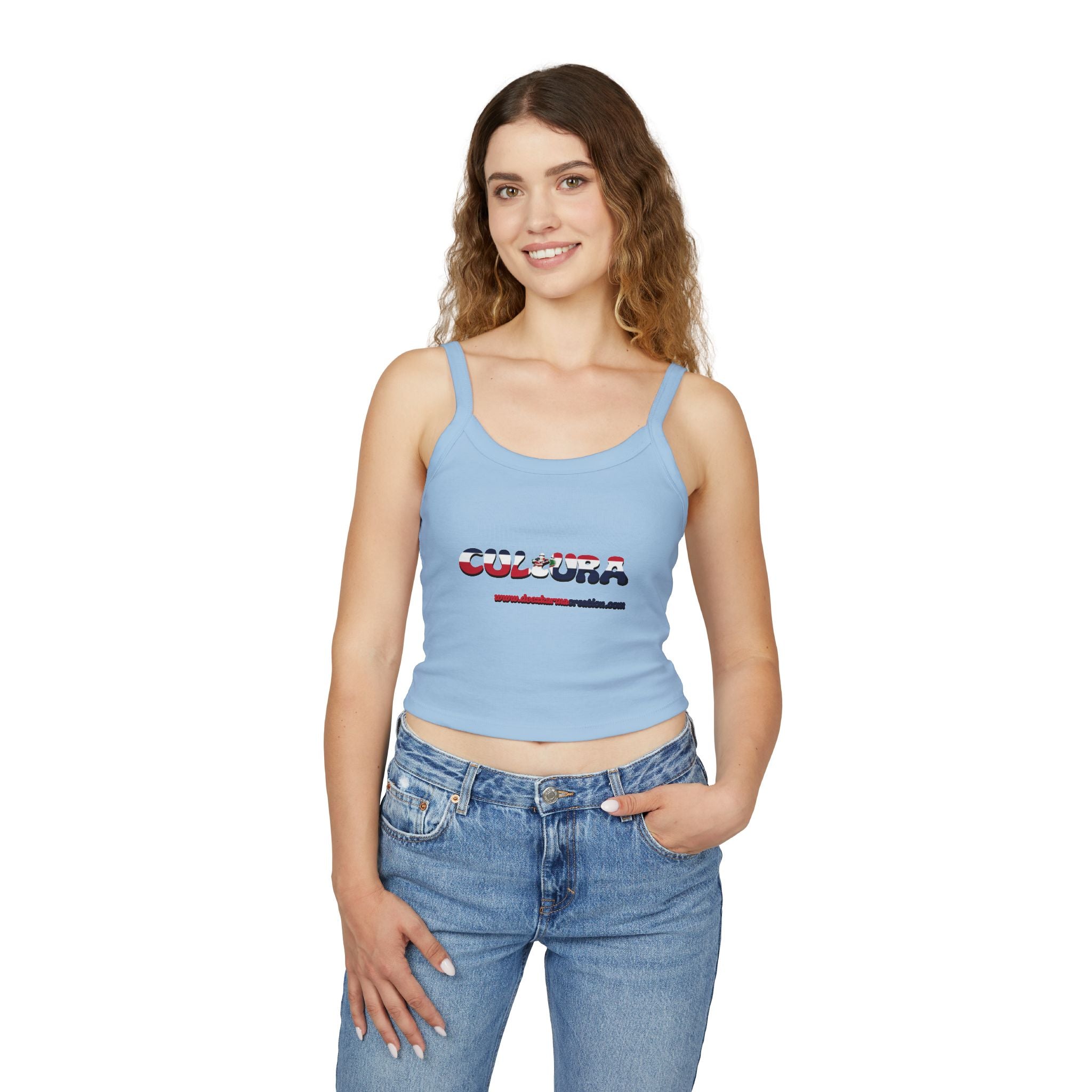 La Cultura Habla — Dominican Pride Spaghetti Strap Tank