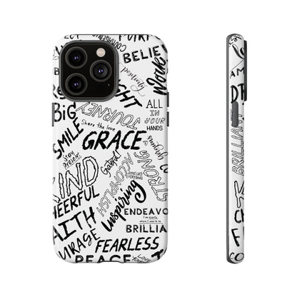 Inspirational Words Phone Case — Black & White Handlettered Positive Quotes