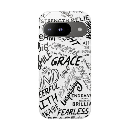 Inspirational Words Phone Case — Black & White Handlettered Positive Quotes