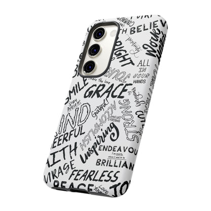 Inspirational Words Phone Case — Black & White Handlettered Positive Quotes
