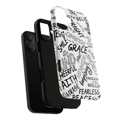Inspirational Words Phone Case — Black & White Handlettered Positive Quotes