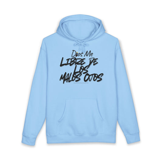 Evil Eye Hoodie — "Dios Me Libre de Los Malos Ojos" Graphic Pullover