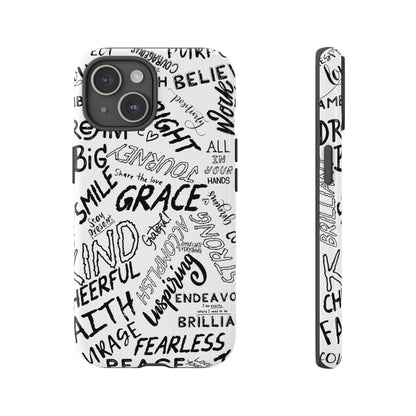 Inspirational Words Phone Case — Black & White Handlettered Positive Quotes