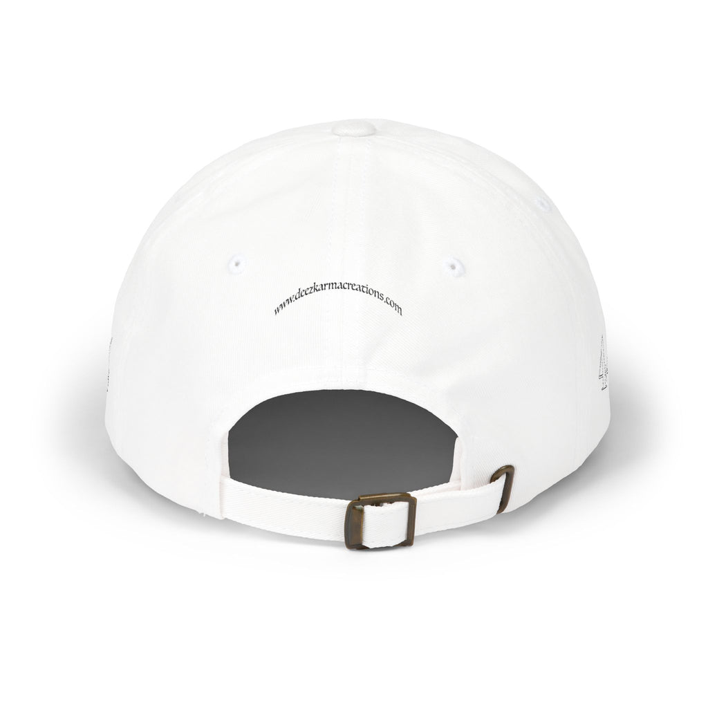 Beauty Affirmation & Angel Number 444 Classic Dad Cap — Vintage Brass Strap, Soft Cotton