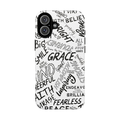 Inspirational Words Phone Case — Black & White Handlettered Positive Quotes