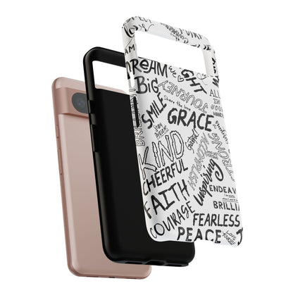 Inspirational Words Phone Case — Black & White Handlettered Positive Quotes