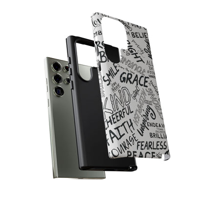 Inspirational Words Phone Case — Black & White Handlettered Positive Quotes