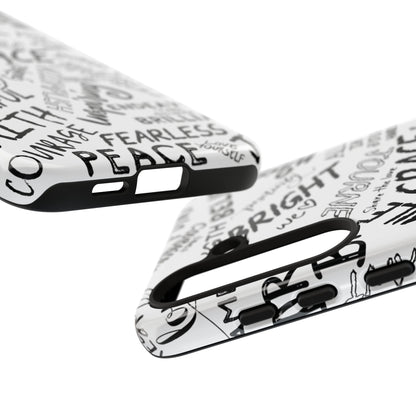Inspirational Words Phone Case — Black & White Handlettered Positive Quotes