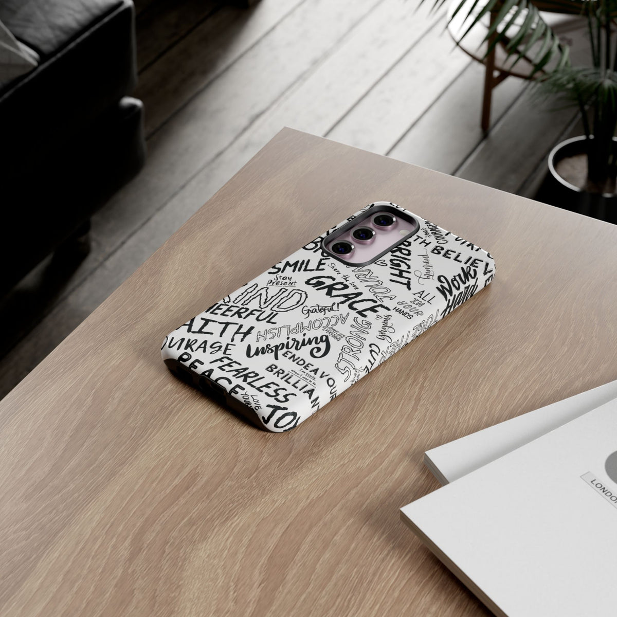 Inspirational Words Phone Case — Black & White Handlettered Positive Quotes