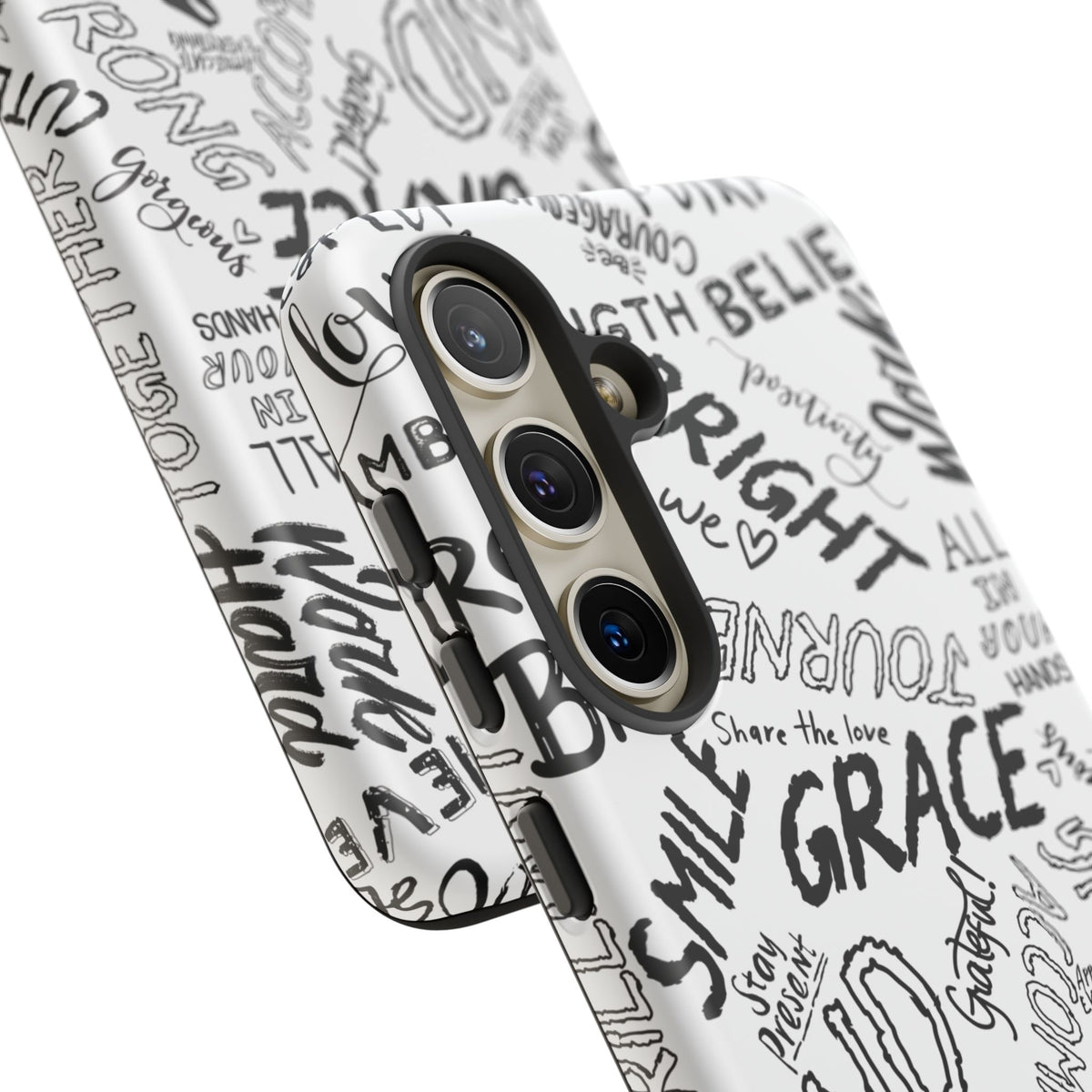 Inspirational Words Phone Case — Black & White Handlettered Positive Quotes