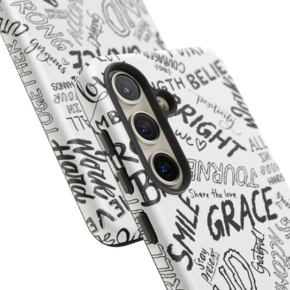 Inspirational Words Phone Case — Black & White Handlettered Positive Quotes