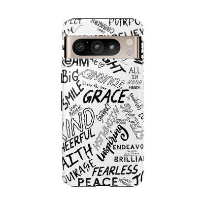 Inspirational Words Phone Case — Black & White Handlettered Positive Quotes