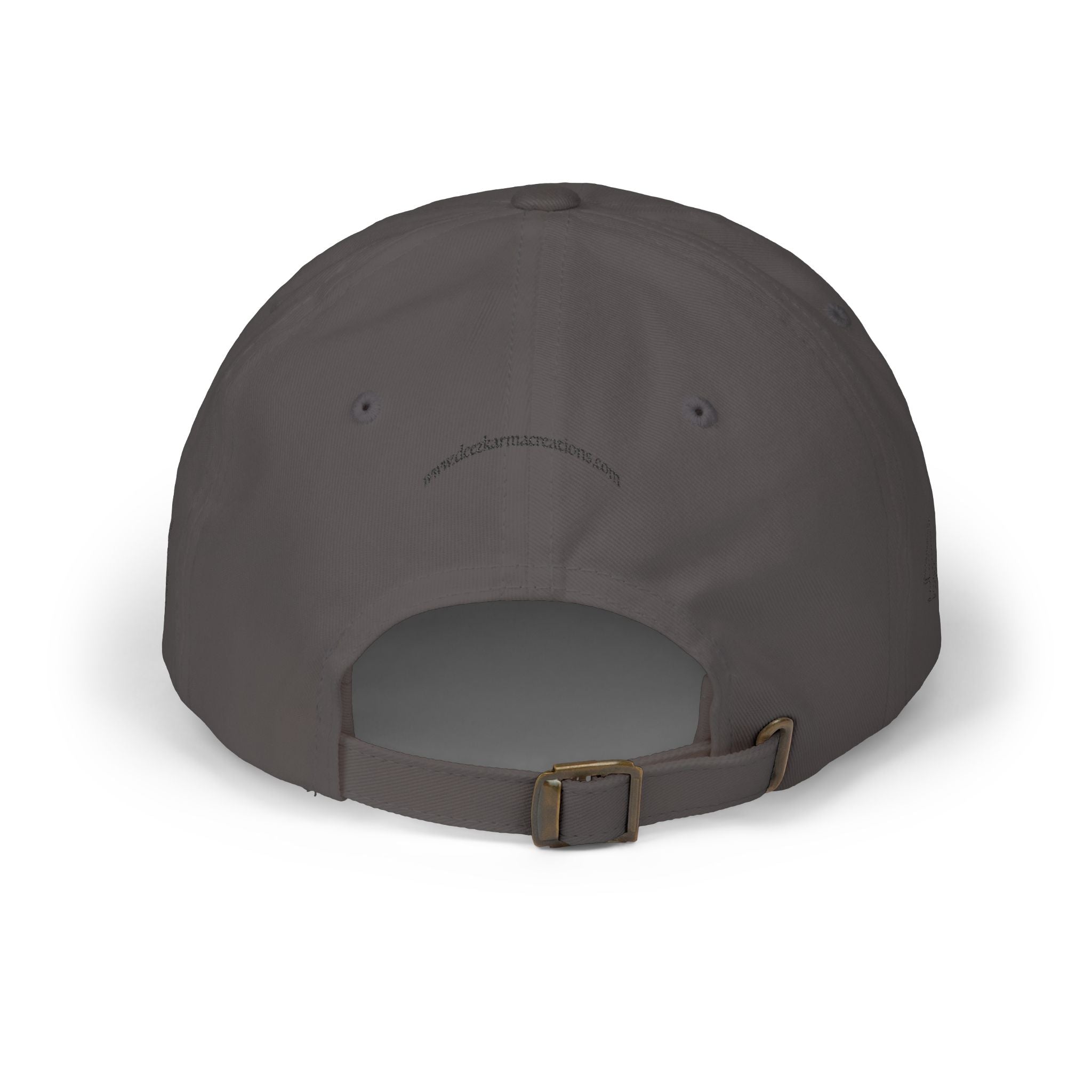 Beauty Affirmation & Angel Number 444 Classic Dad Cap — Vintage Brass Strap, Soft Cotton