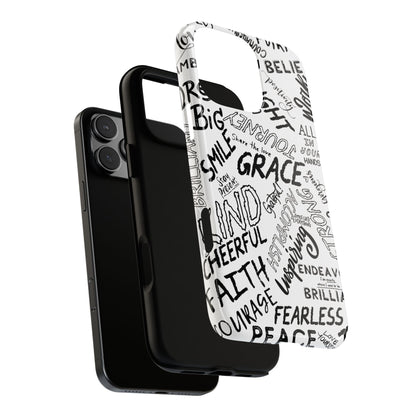 Inspirational Words Phone Case — Black & White Handlettered Positive Quotes